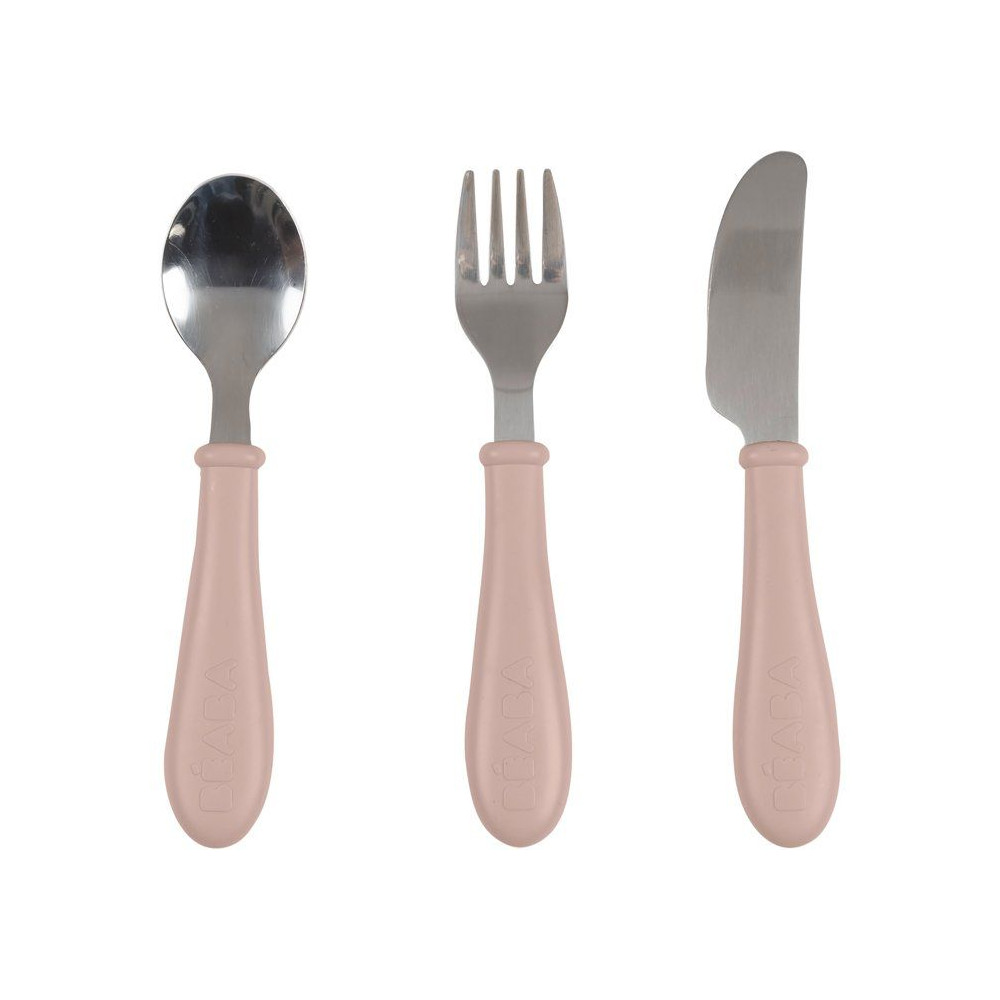 Set 3 Couverts - Beaba - Inox - Barbe A Papa
