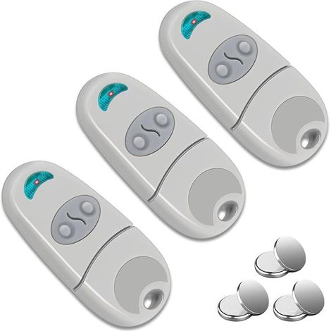 Télécommande De Portail 433,92 Mhz, 2 Canaux, Compatible Avec Les Modèles Top-432na/432ev/432ee Pour Portail Et Porte De Garage (3pcs)