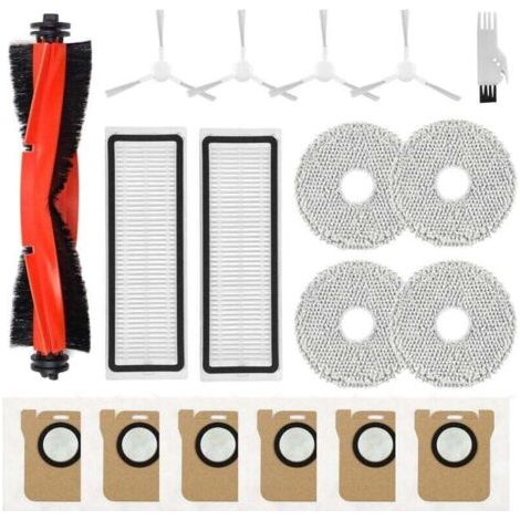 Bunthaus Spofan Zubehörteile Für Xiaomi X20+/x10+ Plus Und Dreame L10s Ultra/l10 Ultra/l10 Prime Saugroboter: 1 Hauptbürste, 4 Seitenbürsten, 2 Filter, 4 Reinigungstücher, 6 Staubbeutel