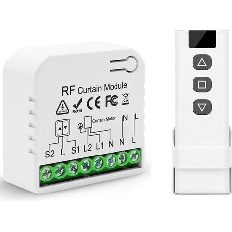 Pair Interrupteur Module Volet Roulant Sans Fil, Commutateur De Commande À Distance De Moteur Ac Sans Fil Pour Volets Roulants Stores Stores Auvent Ac 220v 230v Émetteur Radio Rf Contrôle De Portée 10