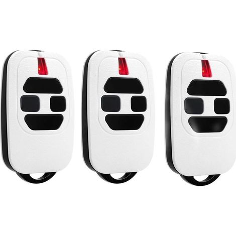 Lot De 3 Télécommandes 433,92mhz – Compatible Gti2/4, Gt2/4, Mio Tr2/4 – Codes Hcs, Dip Switch Ht12, D.a.r.t. – Avec Pile Et Porte-clés