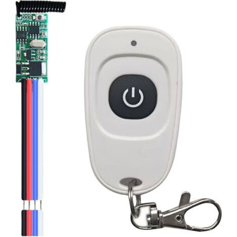Commutateur De Télécommande Dc12v Rf, Télécommande + Récepteur 12 V Kit Mini 433 Mhz Module Relais Led Haute Sensibilité Dc 3,5-12 V, Pour Garage, Serrure De Porte, Buzzer