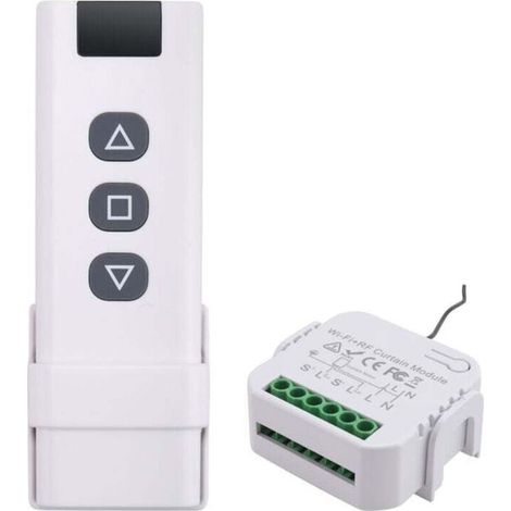 Interrupteur De Rideau Aveugle Tuya Smart Life Wifi 433mhz Avec Télécommande Pour Commande Volet Roulant Électrique, 1rc 1re-crezuo