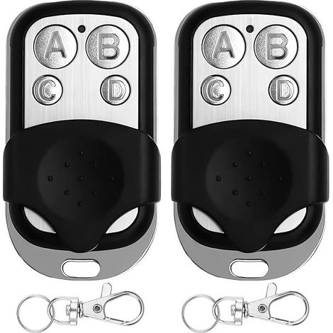 2pcs Télécommande Universelle Portail Garage, Duplicateur Porte De Garage Telecommande, Porte Électrique Avec Couvercle Coulissant 5.4x3x1.4cm