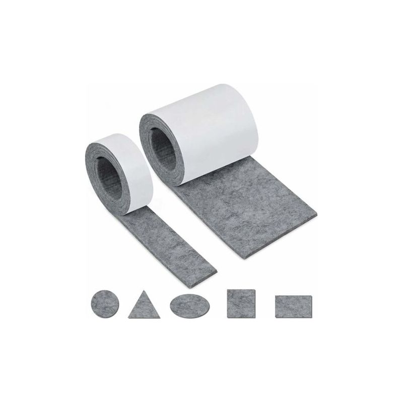 Selbstklebende Filzgleiter Für Möbel – 2 Rollen Im Set, 100 Cm X 10 Cm Und 100 Cm X 2 Cm – Frei Zuschneidbar – Rutschfest