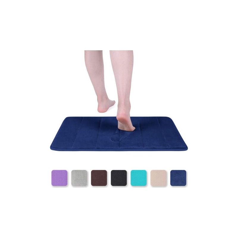 Badematte Aus Memory-schaum, Saugfähig, Rutschfest, Waschbar – 40 X 60 Cm, Marineblau