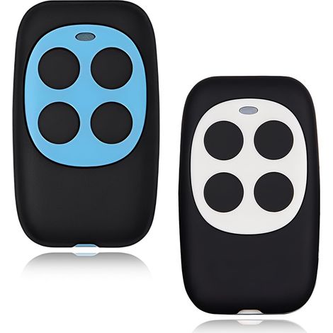 Télécommande Universelle 433 Mhz Lot De 2 – Clonage Rapide 4 Boutons Pour Portail, Voiture, Porte De Garage, Store, Barrière – Portée 10m – Copie Sans Fil, Code Fixe, Anti-pression Accidentelle