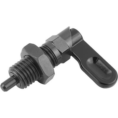 SPERRRIEGEL MIT ANSCHLAG, LINKS, D=10, M20X1,5, FORM:D GRIFF PULVERB., M. MUTTER, STAHL