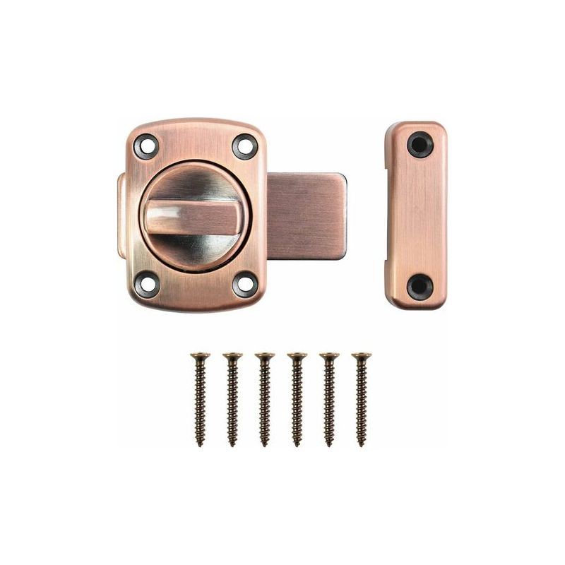 Norcks Drehriegel 40x55mm, Türriegel Für Innentüren, Türriegel Für Badezimmer, Schlafzimmer, Wc, Rotbronze