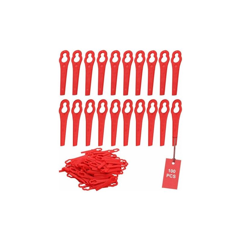 Packung Mit 100 Ersatzklingen Aus Kunststoff Für Florabest Lidl Rasentrimmer, Länge - Rw Rasentrimmer-zubehör