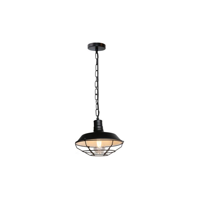 Vintage-pendelleuchte, Kronleuchter Aus Metall, Retro-hängeleuchte, Antikschwarz, 26 Cm