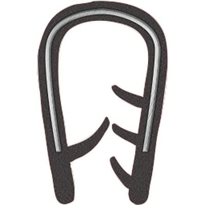 KANTENSCHUTZPROFIL OHNE DICHTUNG 10000X11X15,8, FORM:C, PVC SCHWARZ L=10 METER