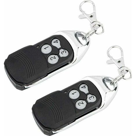 Ensemble De 2 Télécommandes Compatible Avec Moteurs De Portail Et Émetteurs Muraux À Code Roulant