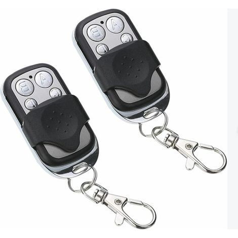 Télécommande Sans Fil, Clonage À Distance Programmable D'Automatisation, Abs Et Aluminium De Haute Qualité, Télécommande De Porte Universelle Pour Portes De Garage Automatiques [2 Pièces]