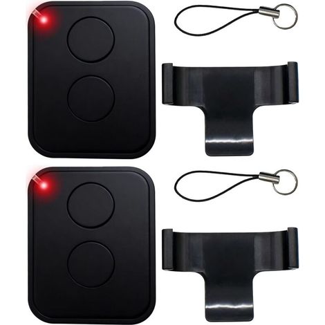 Lot De 2 Télécommande,433,92 Mhz,code Tournant,portail,garage,noir-dou