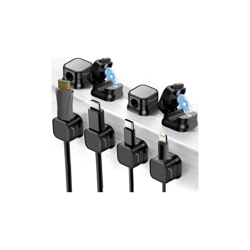 8-teiliges Set Magnetischer Kabelclips, Magnetischer Kabelorganizer, Magnetischer Und Selbstklebender Kabelorganizer Für Usb-ladekabel, Für Kabelmanagement Zu Hause Und Im Büro (n