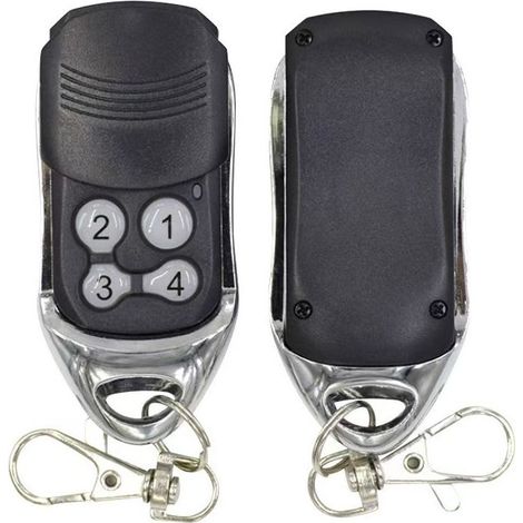 Télécommande Universelle Pour Portail Et Porte De Garage – Copie À 4 Boutons En Métal, Fréquence 433,92 Mhz, Compatible Avec Systèmes Lifmast Et Autres Marques, 2 Pièces Yun