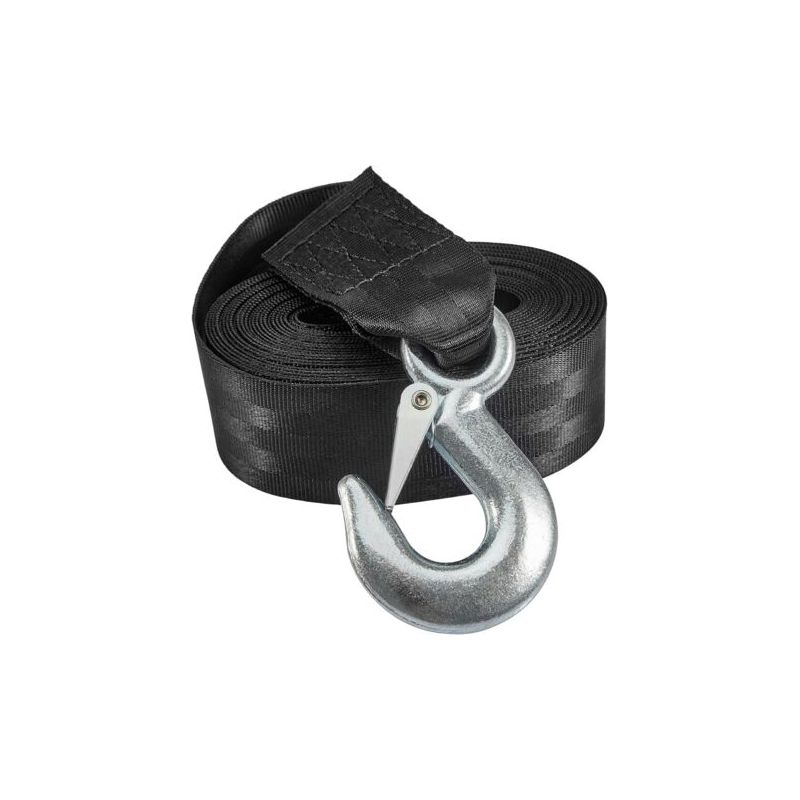 Boots- Und Autowindengurt Mit Haken, Hochleistungs-bootsanhängerwindengurt (5 Cm X 6 M) (2" X 20') (schwarz)