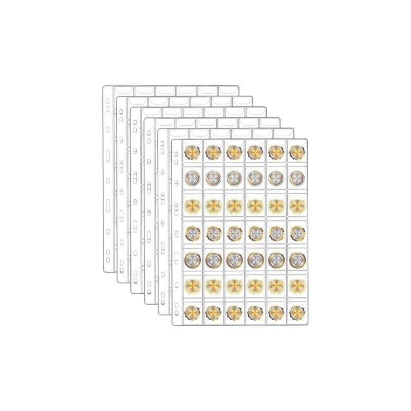 – 6-fach Münzbox Aus Dickem Pvc – 42 Münzfächer – Staub- Und Wasserdicht – Transparentes Display