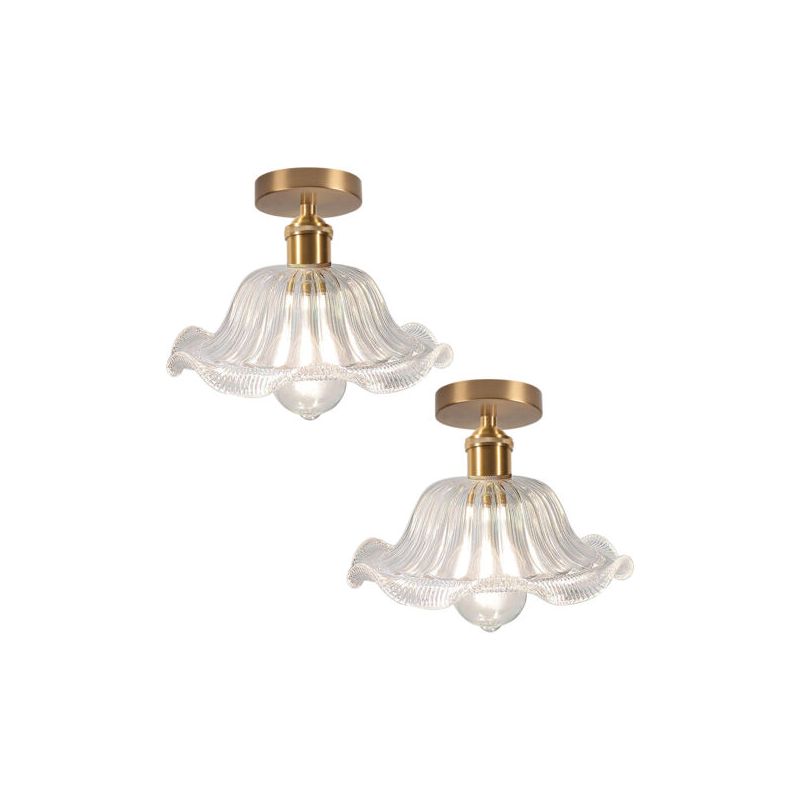 Stück Glas-deckenleuchte, Retro-moderner Kronleuchter E27 Für Flur, Küche, Esszimmer