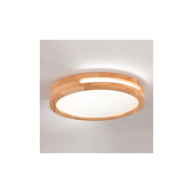 Moderne 40-cm-led-deckenleuchte, Holz-deckenleuchte Für Den Innenbereich (flur, Schlafzimmer, Küche, Wohnzimmer), Kaltweiß