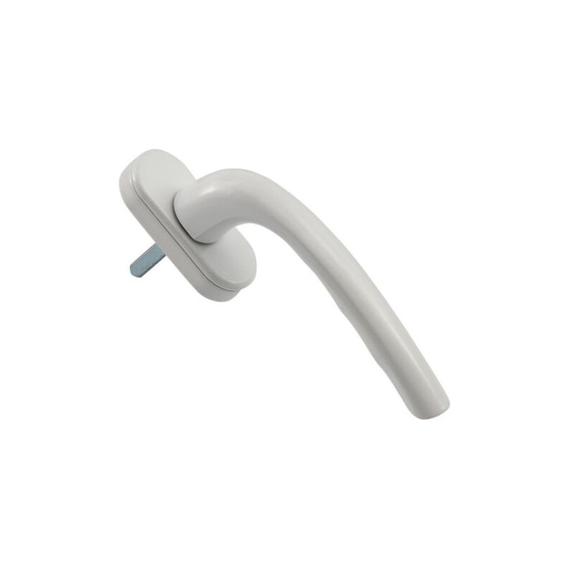 Fenstergriff Aus Weißem Aluminium Für Dreh-kipp-fenster – 90°-nut, 43 Mm Achsabstand, 7 Mm Vierkantspindel, Verdeckte Befestigung