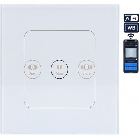 Interrupteur Intelligent Wifi Volets Roulants - Module Rideau Électrique - Minuterie Position Réglable - Domotique Maison