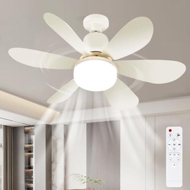 Leiser Led-deckenventilator Mit Fernbedienung, 3 Dimmbaren Beleuchtungsmodi, 3 Geschwindigkeitsstufen Und Timerfunktion