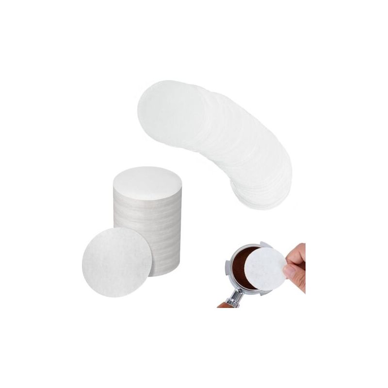 500 Kaffeefilter, 58 Mm Runde Kaffeefilter, Ungebleichte Weiße Papier-espressofilter, Tragbare Papierkaffeefilter Für Kaffeemaschinen Und Espressomaschinen, Büro, Café
