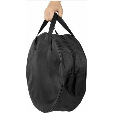 40,6 Cm Kabel-organizer-pocket Mit Tragegriff, Doppelreißverschluss, Schwarz, Runde Aufbewahrungstasche Für Wasserschläuche, Für Wohnwagen, Gartengeräte, 600d Oxford-gewebe
