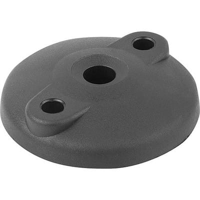 TELLER ANTI-SLIP-PLATTE, FORM:F THERMOPLAST, SCHWARZ, D=100