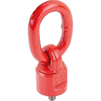 ANSCHLAGWIRBEL SCHWENK UND DREHBAR D=M10 STAHL, ROT, GÜTEKLASSE 8