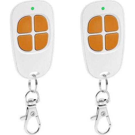 2 - Télécommande Portail - Bip Garage - 4 Canaux Rolling Code 433,92 Mhz Pour Moteur Aam0094 Noir 5x3x1cm