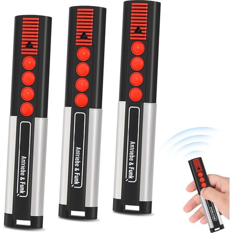 Lot De 3 - Télécommande Portail - Télécommande Garage - 4 Canaux 868mhz Compatible Modèles 4020 4026 Noir 8x5cm