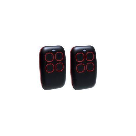 Télécommande Universelle Pour Porte De Garage 433 Mhz, 4 En 1, Code Tournant Et Code Fixe, Compatible Avec 90+ Marques, Ouvreporte De Garage Universel 433 Mhz, Rouge (2 Pièces)