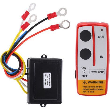 Kit De Commande À Distance Sans Fil Universel Pour Treuil Avec Récepteur 12 V/24 V Pour Camions, Jeeps, Quads Et Suv