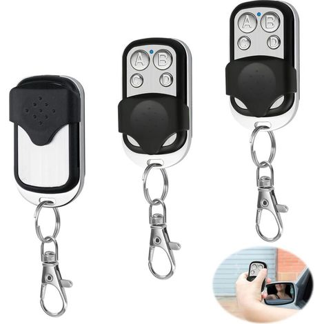 3pcs Télécommande Universelle Portail 433.92 Mhz, Télécommande Garage Sans Fil À 4 Boutons, Duplicateur Porte De Garage, Clonage Porte Électrique, Copie Telecommande Universelle 433 Mhz