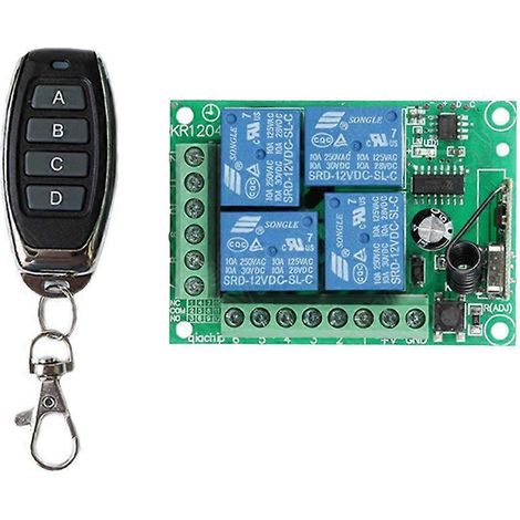 Dc 12v 4ch 4 Ch Wireless Rf Remote Control Light Switch Radio Receiver Module+ Mitter Garage Doo