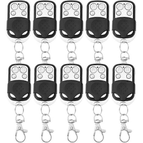 10 Pcs Garage Door Remote Control 433mhz For Car Garage Door Gate Cloning Remote Control Key Black
