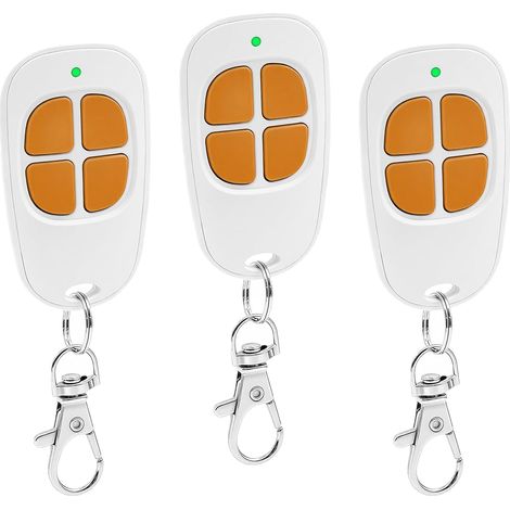 3 Pcs Télécommande Portail 4 Canaux 433,92 Mhz Code Tournant Pour Aam0094 Garage