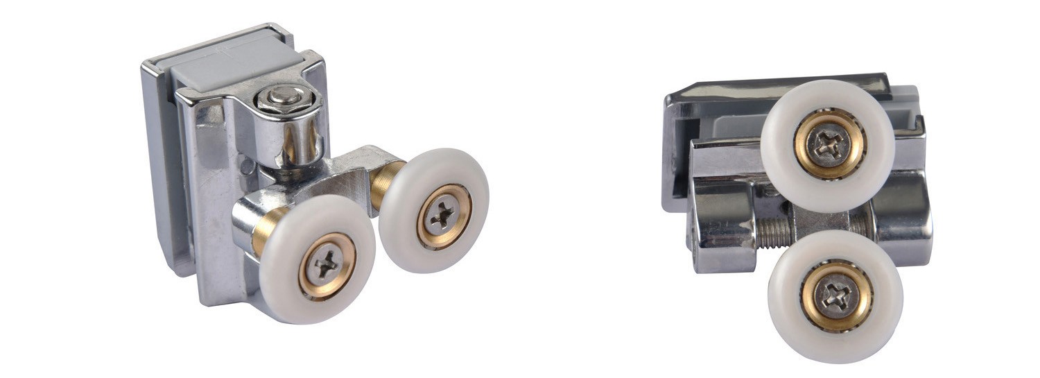 Universelle Doppelrollen-tragblöcke Für Duschkabinen Aus Glas Von 6 Bis 8 Mm Ø20 Mm Tecom Hs090su Orientierung