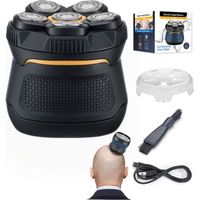 Ipx7 Wasserdichter Akku-rasierer (für Trocken- Und Nassrasur) Mit Abnehmbarem Magnetkopf, Led-display Und Usb-c-schnellladefunktion – Herren-pflegeset