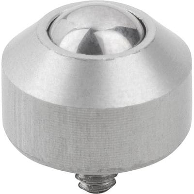 KUGELROLLE MINI D2=M04X8, FORM:B EDELSTAHL, KOMP:EDELSTAHL