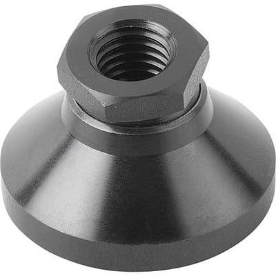 GELENKTELLER D1=M20, D=60, H=45, FORM:G, VERGÜTUNGSSTAHL, ANTI-SLIP-PLATTE, KOMP:AUTOM.STAHL
