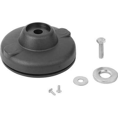 TELLER ANTI-SLIP-PLATTE, FORM:D THERMOPLAST, SCHWARZ, D=125