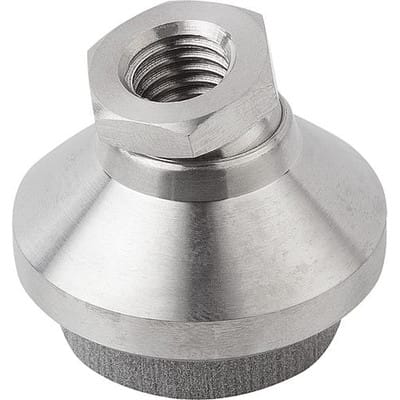 GELENKTELLER SCHWINGUNGSDÄMPFEND D1=M12, D=40, H=34, EDELSTAHL