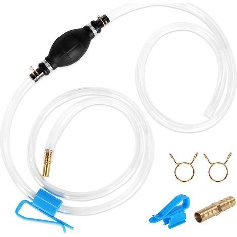 Ushop Handwasserpumpe, Handkraftstoffpumpe, Saugpumpe, Schlauchlänge 1,2 M + 0,8 M, Inklusive Metallschlauchkopf, Zum Umfüllen Von Benzin, Öl, Diesel Und Kraftstoff