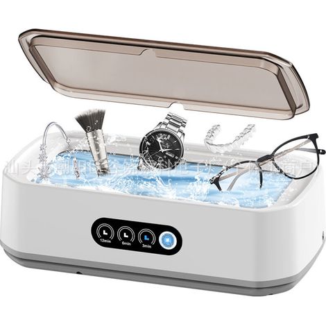 Ultraschallreiniger (48 Khz), 650 Ml Ultraschall-brillenreiniger, 360°-ultraschallreiniger Für Tiefenreinigung, Ultraschallreiniger Mit Reinigungstuch, Ultraschallreiniger Für Brillen Und Schmuck