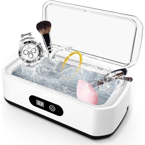 Ultraschallreiniger, 49000hz Ultraschallreiniger, 650ml Professioneller Ultraschallreiniger Für Schmuck- Und Zahnpflege Mit 5 Timer-modi Für Brillen, Diamanten, Uhren, Zahnprothesen, Ringe Und Halsket