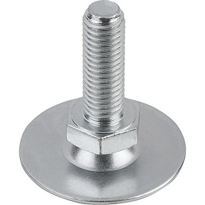 STELLFUß OHNE BOHRUNG M10X50, D=50, STAHL